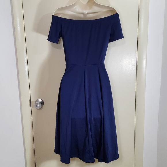 CUQY Womens Off The Shoulder High Low Hem - Picture 4 of 8